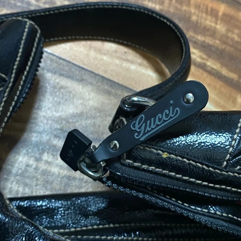 Gucci • Snow Glam Triple Black Hobo Bag